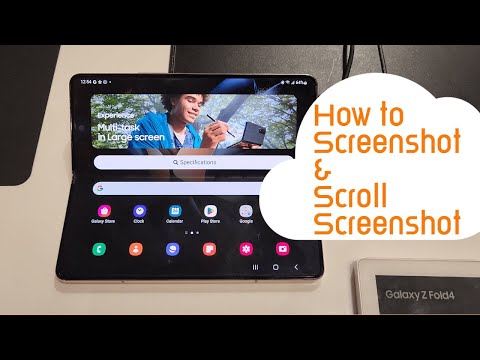 Samsung Galaxy Z Fold 4 How to Screenshot and take a long screenshot