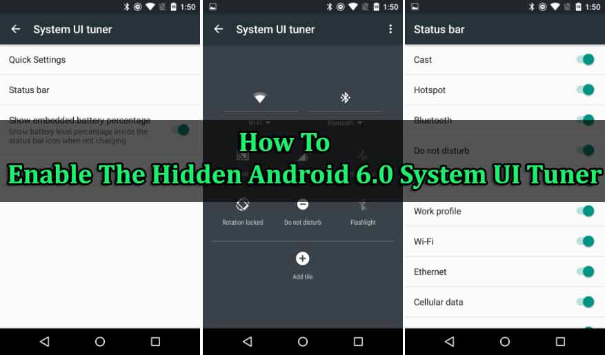 Enable The Hidden Android 6.0 System UI Tuner