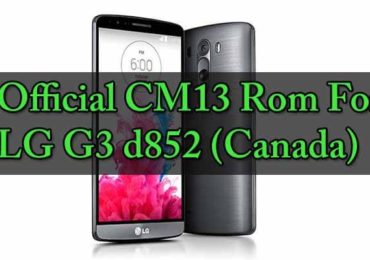 Download Official CM13 Rom for LG G3 d852 (Canada)