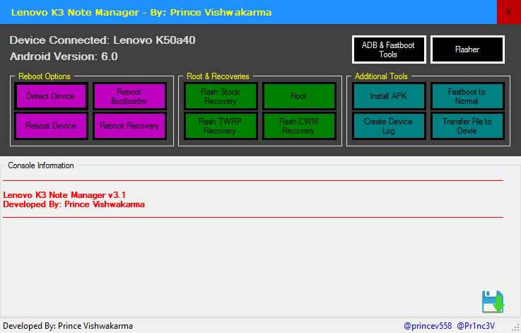 Lenovo K3 Note Manager v3.1