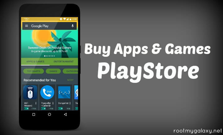 Buy Apps and Games from Google Play Store