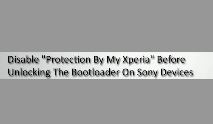 Disable "Protection By My Xperia" 