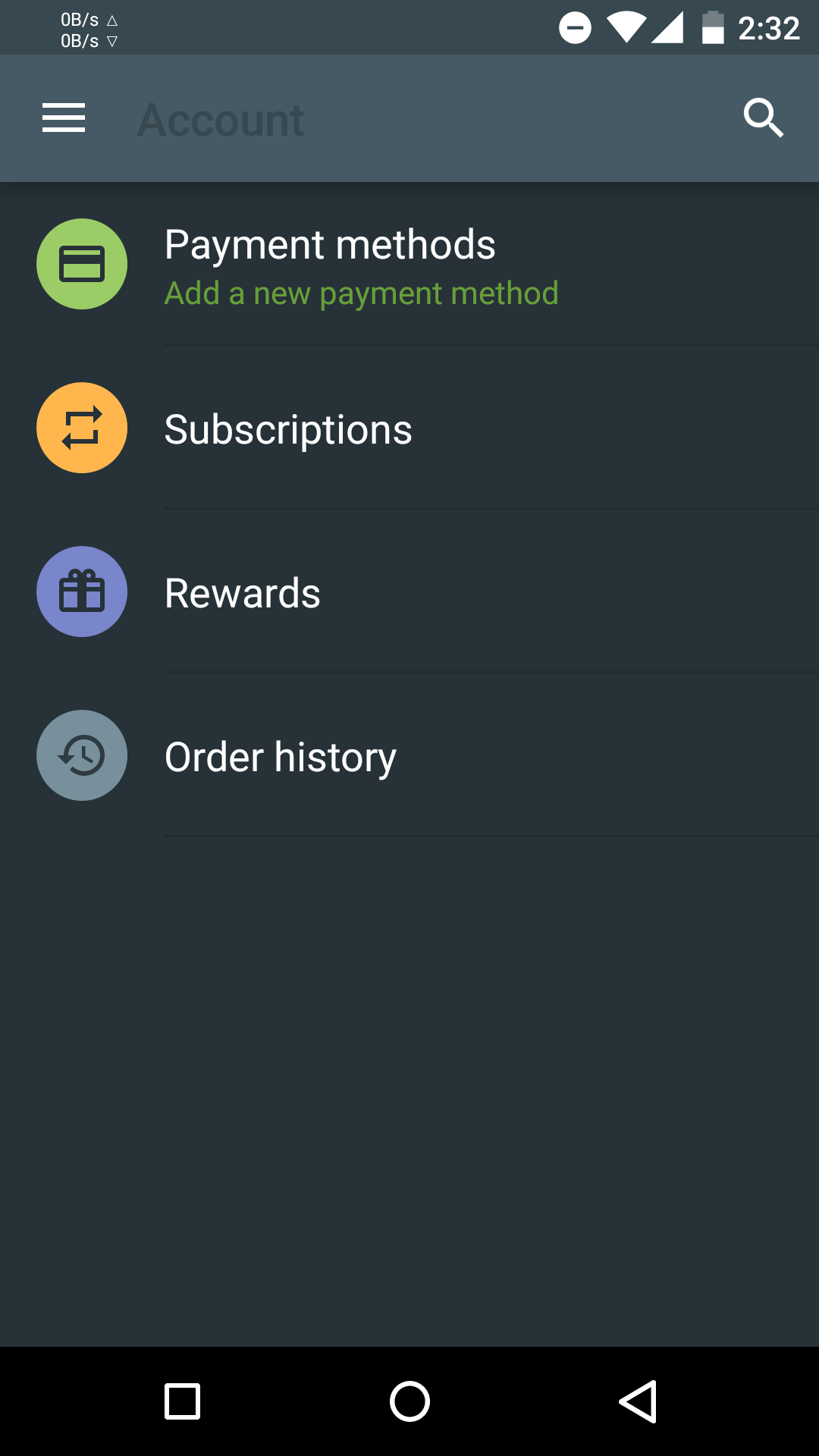 Playstore Payment methods