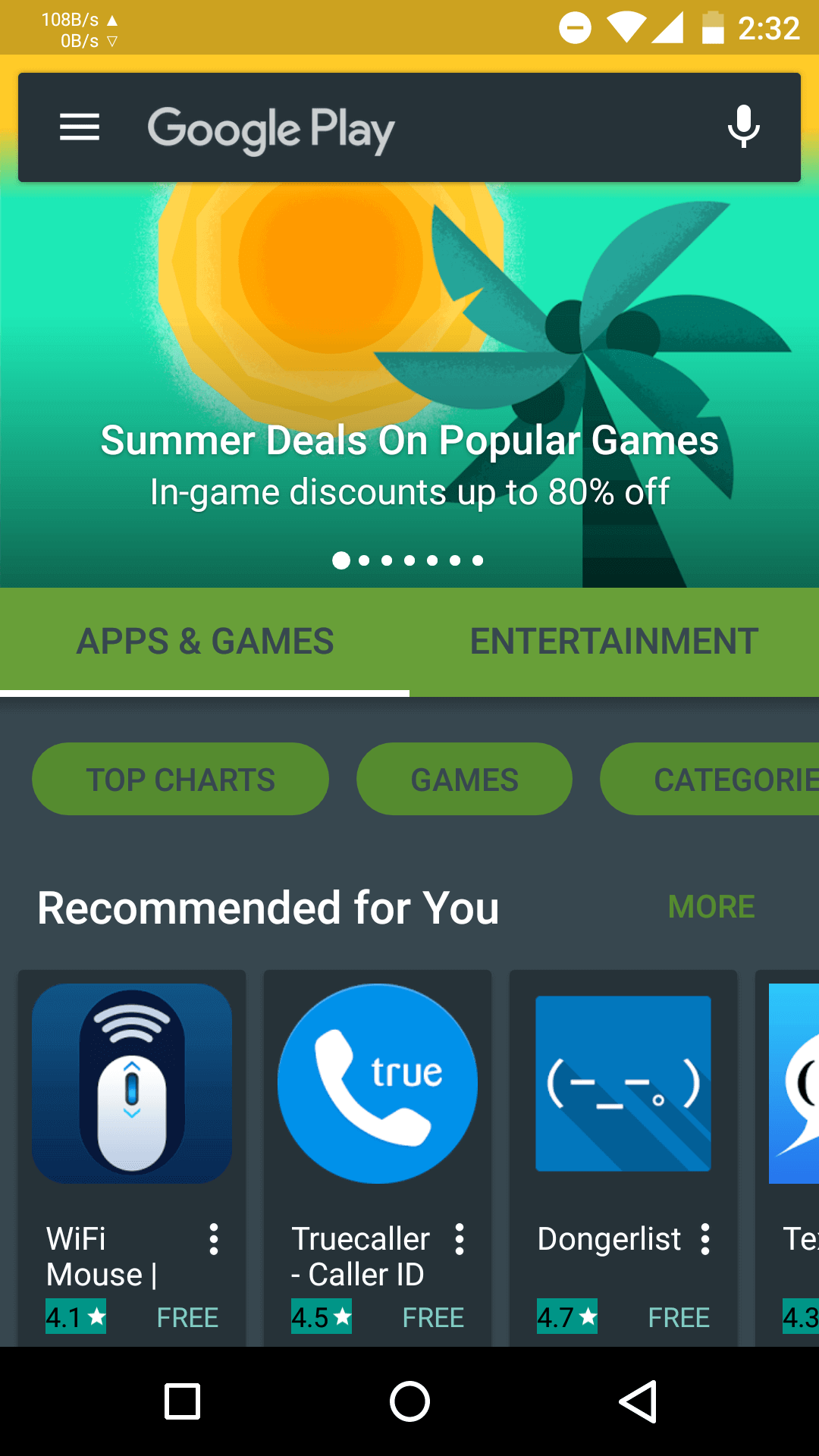 Open Playstore