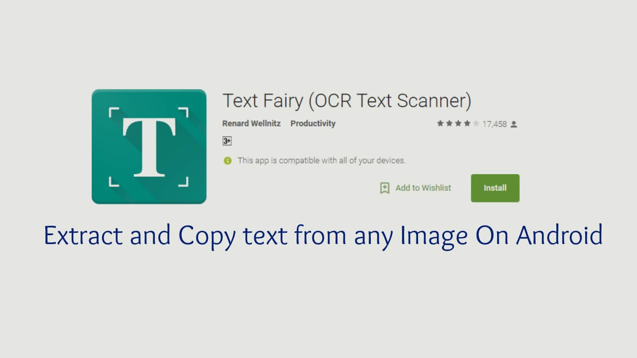 Extract and Copy text from any Image On Android