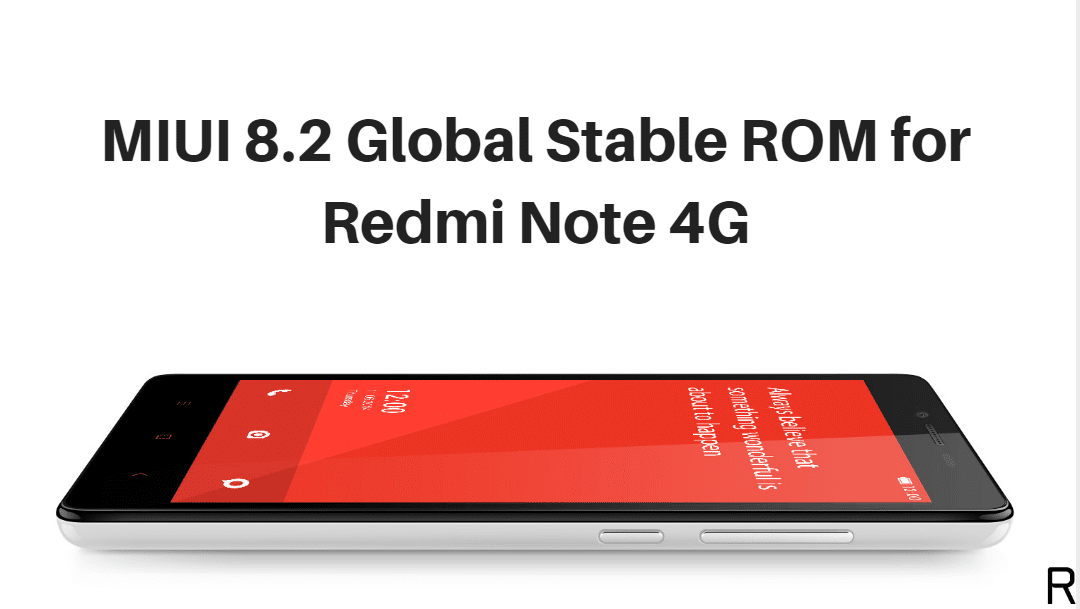 MIUI 8.2 Global Stable ROM on Redmi Note 4G