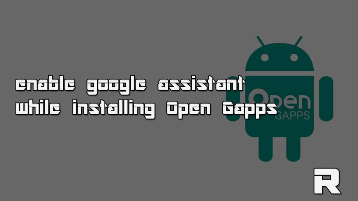 Enable google assistant while installing Open Gapps