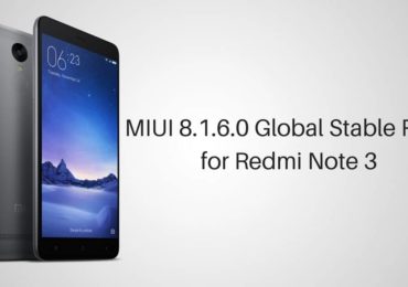 MIUI 8.1.6.0 Global Stable ROM for Redmi Note 3