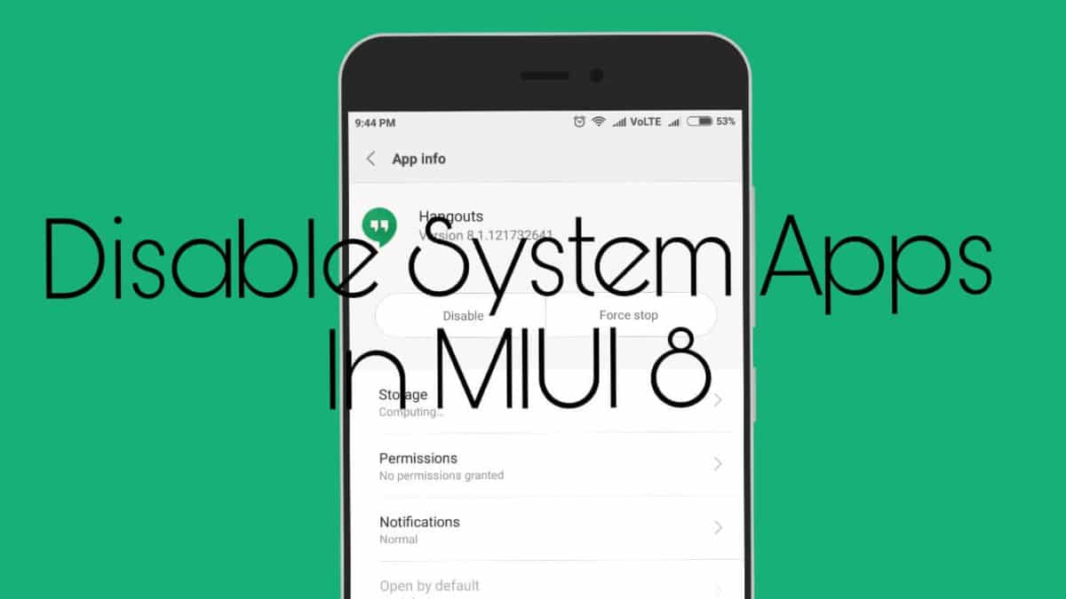 How To Disable System Apps In MIUI8 Without Root