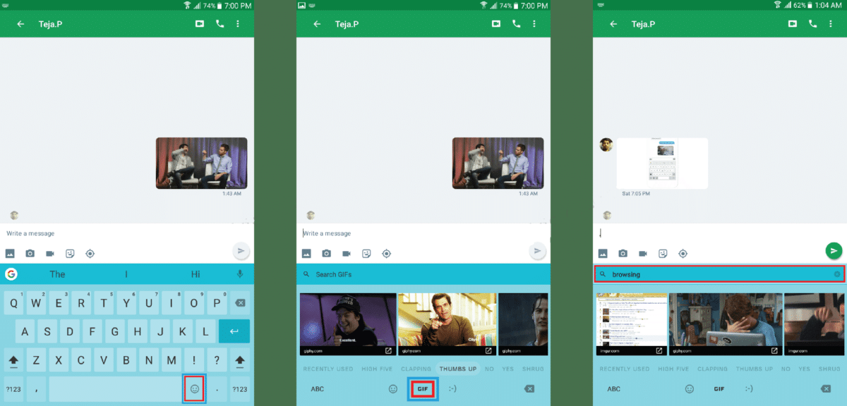 Send GIFs with the Google Keyboard in Android