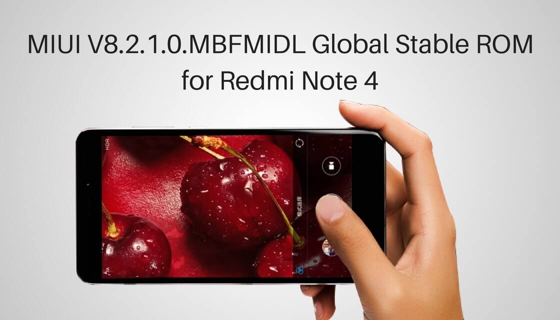 MIUI V8.2.1.0 Global Stable ROM on Redmi Note 4 MTK