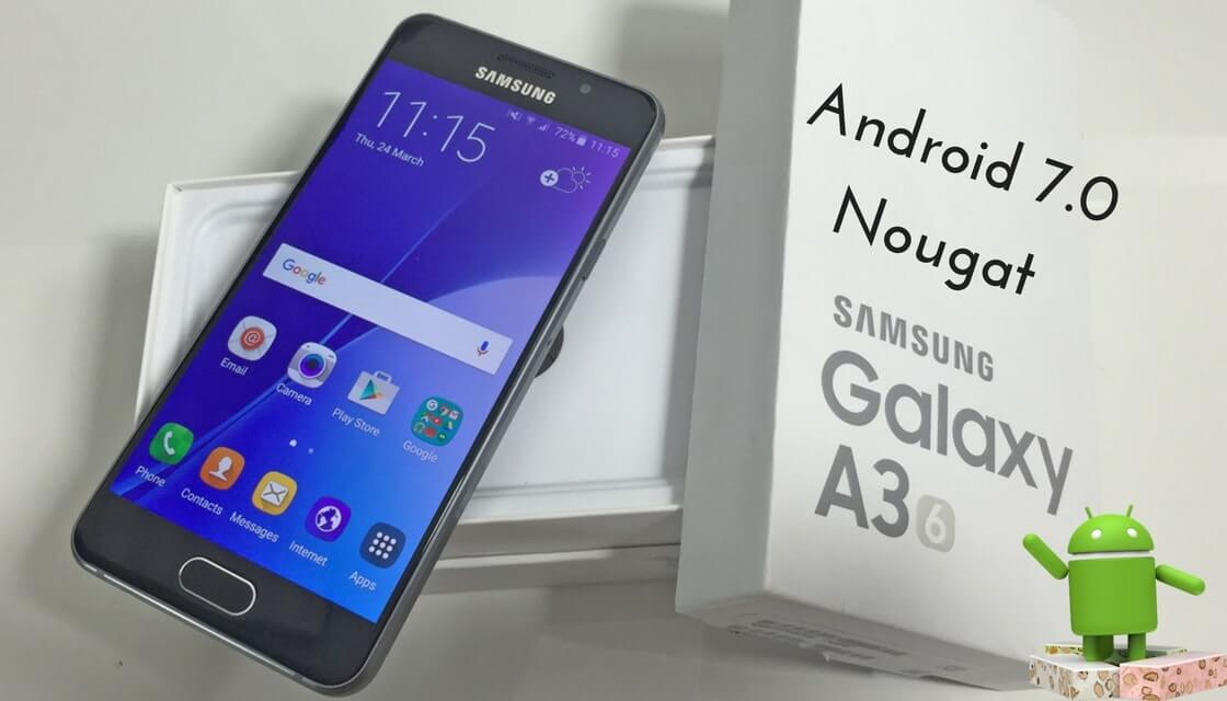 Android 7.0 Nougat on Samsung Galaxy A3