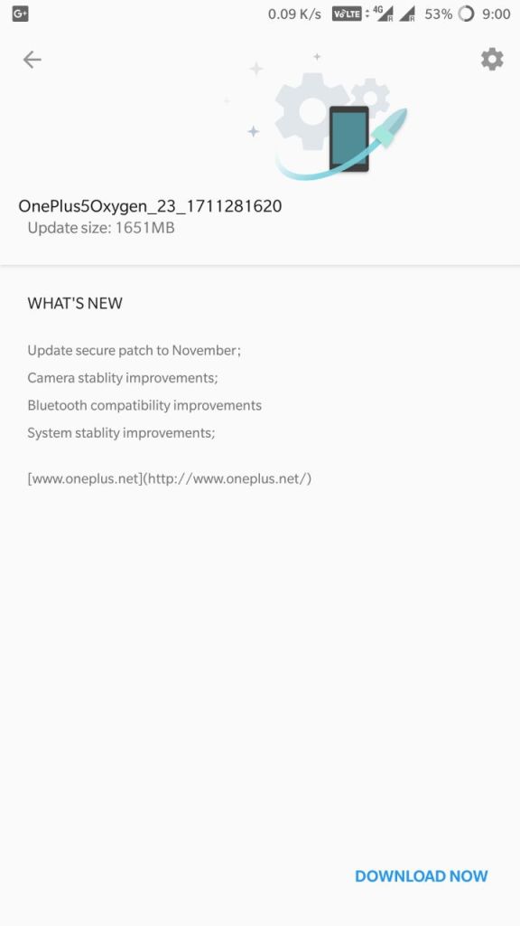 OnePlus 5 Open Beta 3 Oxygen OS 5.0 (Android 8.0 Oreo)