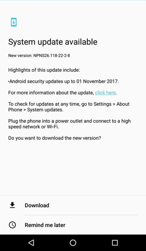 Download November Security patch for Moto Z Play