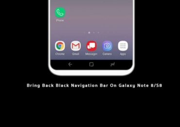 Bring Back Black Navigation Bar On Galaxy Note 8/S8