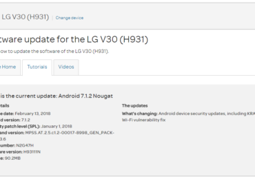 AT&T LG V30 H93111N January 2018 Security Patch (OTA Update)