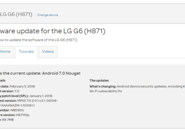 AT&T LG G6 H87110p January 2018 Security Patch (OTA Update)