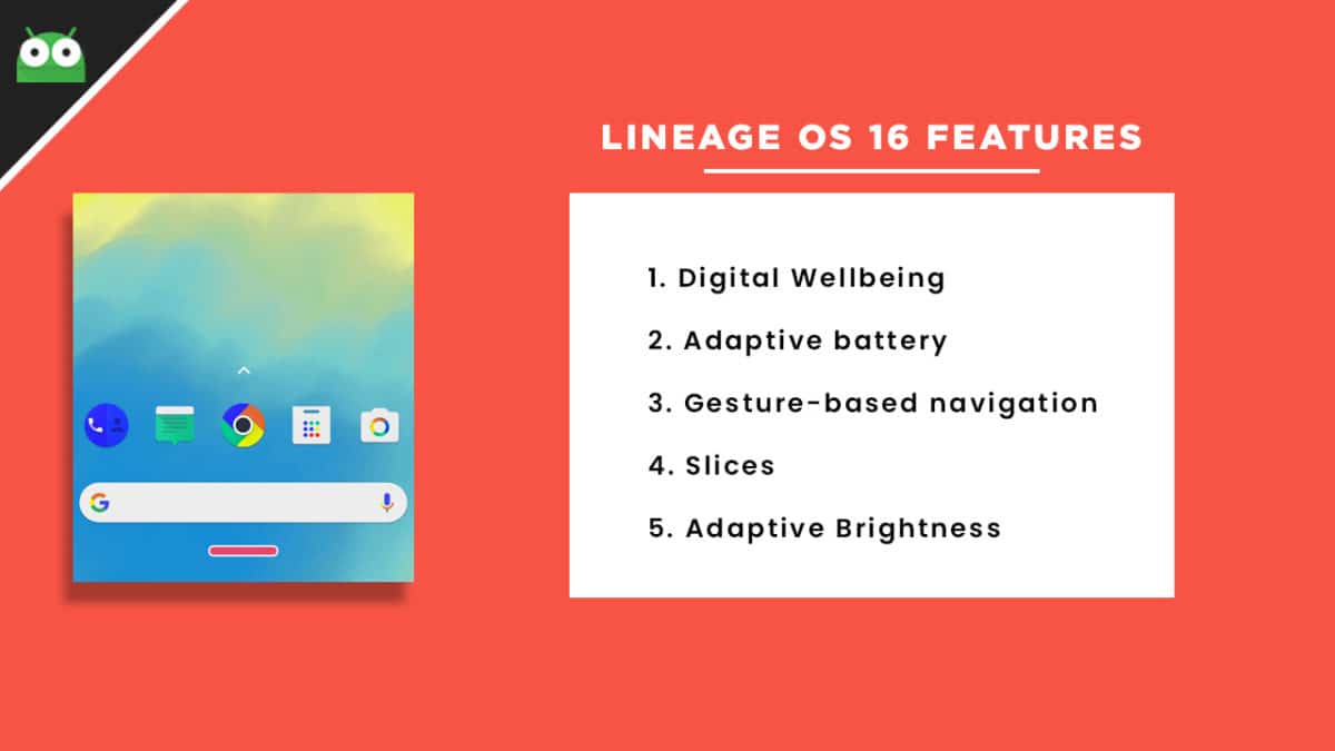 Lineage OS 16 Features