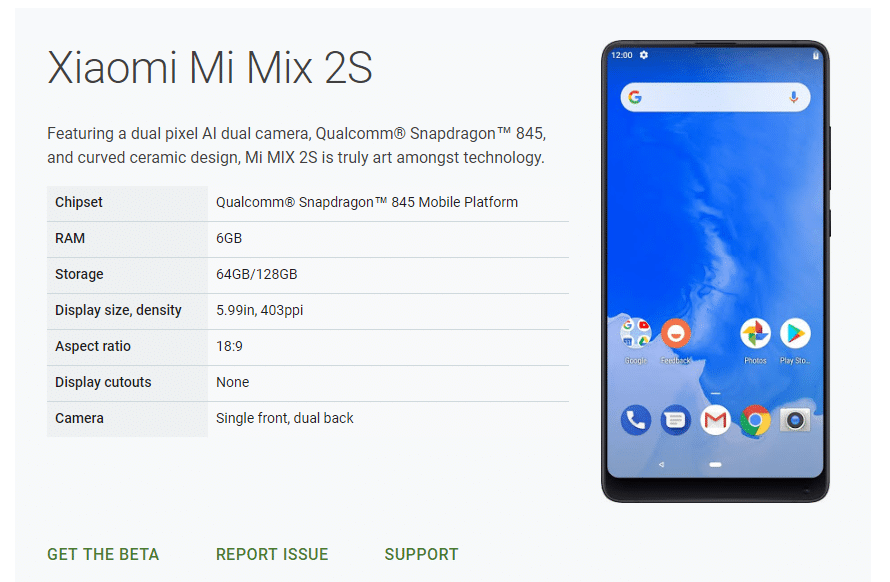 Download and Install Android P (9.0) beta On Xiaomi Mi Mix 2S