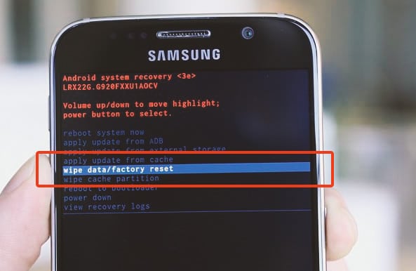 wipe samsung phone Galaxy recovery