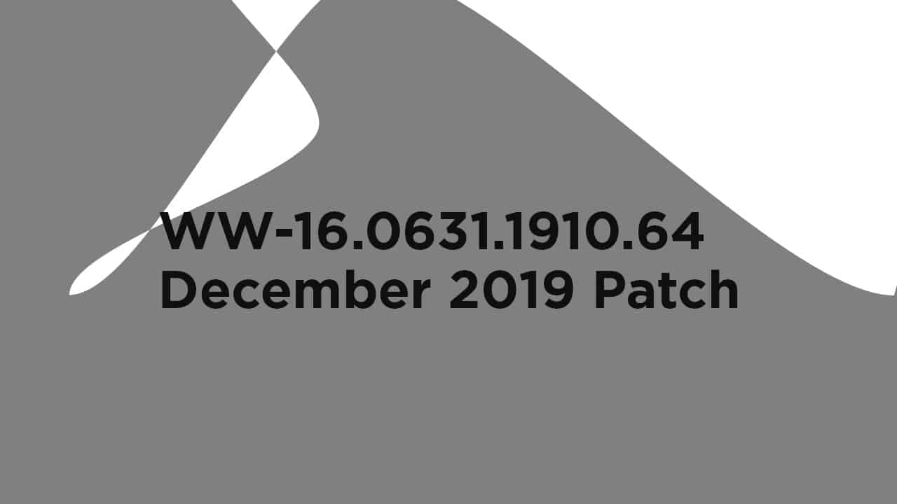 WW-16.0631.1910.64: Download Asus Rog Phone 2 December 2019 Patch