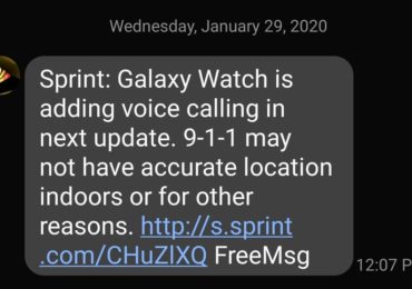 Sprint Samsung Galaxy Watch will soon receive VoLTE calling support