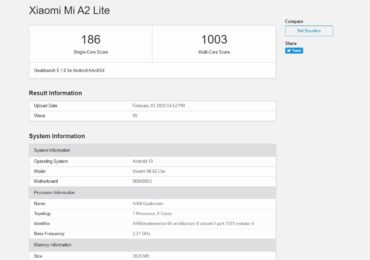 Mi A2 Android 10 Geekbench