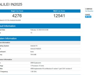 Alleged OnePlus 8 Geekbench Reveals Specs of the device Snapdragon 865 SoC, 8GB RAM