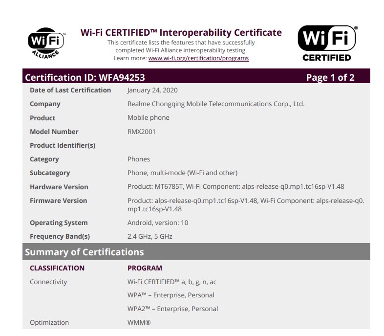 Realme 6 and 6 Pro spotted on Wi-Fi Certification: Check Details