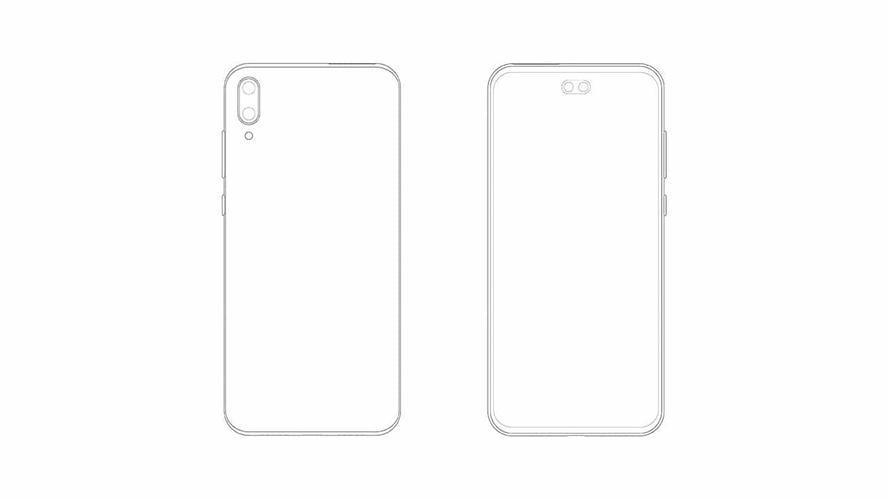Samsung files design patent for smartphones having dual Punch-hole front camera cut out