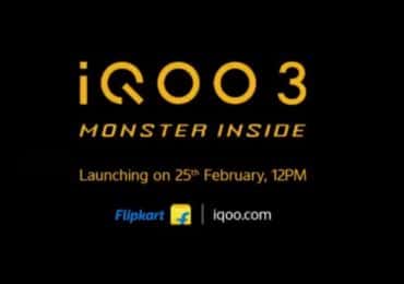 iQOO 3 with Snapdragon 865 will be launched in India via Flipkart on 25h February