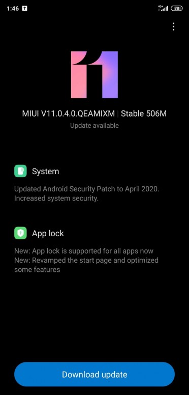 Xiaomi Mi 8  V11.0.4.0.QEAMIXM Android 10 Update (MIUI 11)