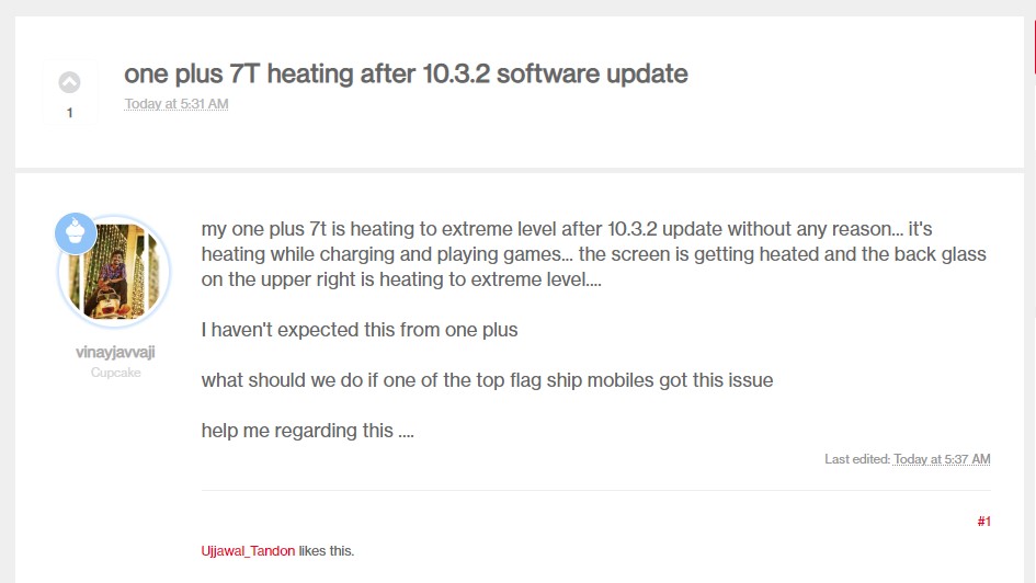 OnePlus 7T Users Reporting heating Issues after 10.3.2 Software Update