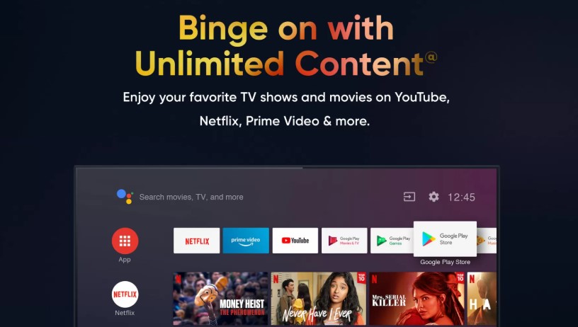 Realme TV will come with Amazon Prime video, Netflix and more -Flipkart Page