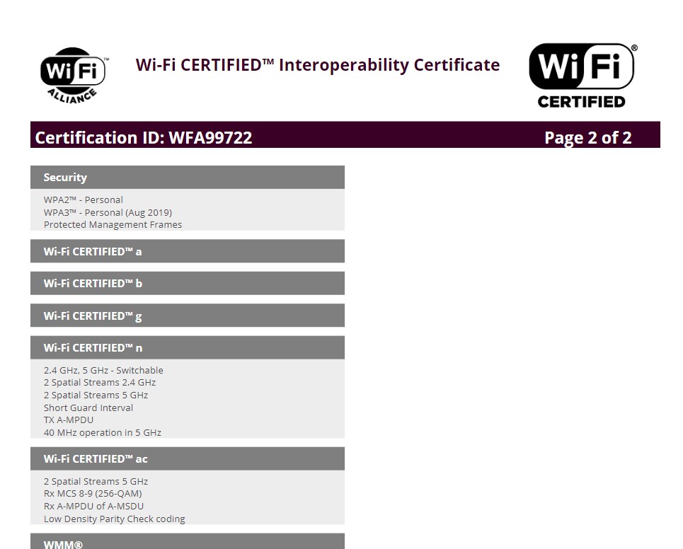 Samsung Galaxy Tab S7+ 5G (SM-T976B) listed on WIFI certification
