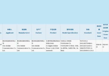 A new Vivo device with Model number V2005A listed on 3C certification