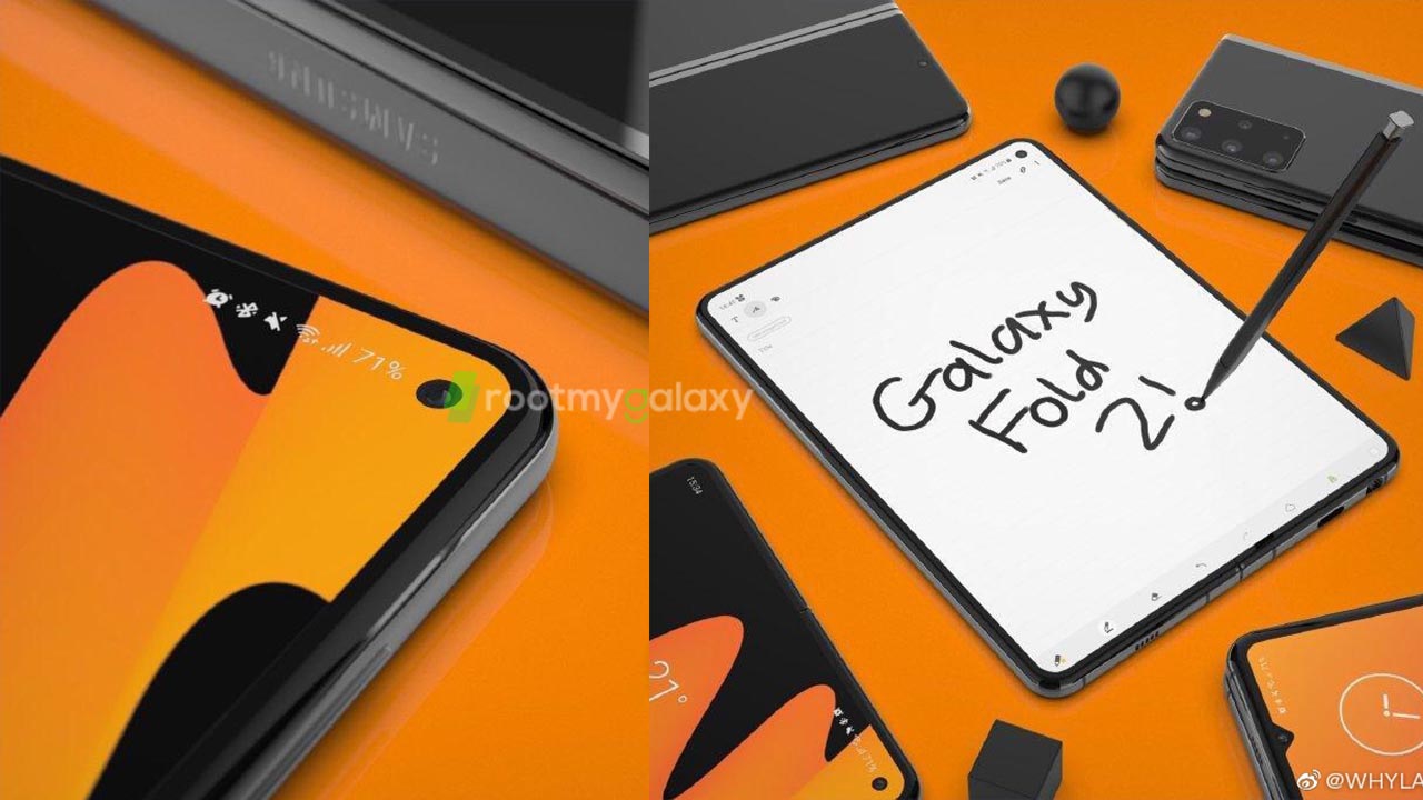 New unofficial Samsung Galaxy Fold 2 renders show punch hole camera cut-out