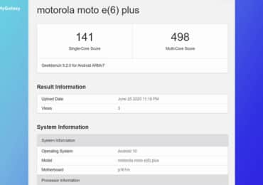 Moto E6 Plus spotted with Android 10 on Geekbech