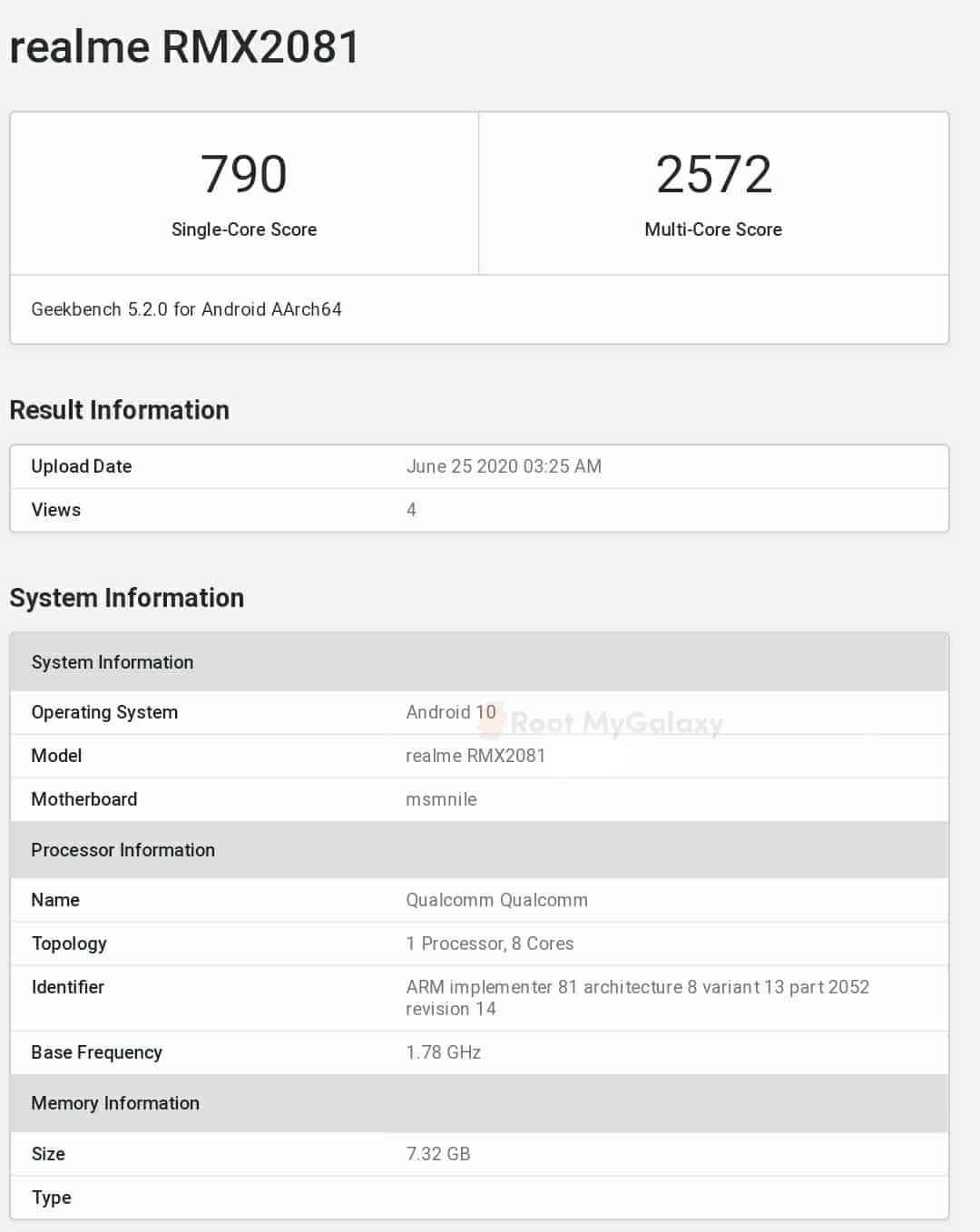 Realme X3 (RMX2081) Visits Geekbench ahead of its launch with Snapdragon 855+ and 8GB of RAM