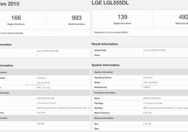 Vivo 2010 and LG L555DL budget phones spotted on Geekbench