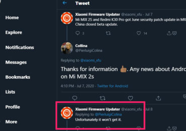 {Won't be getting} Xiaomi Mi MIX 2S Android 11 (R) Update Tracker