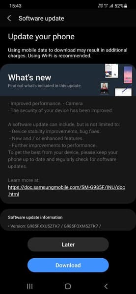 One UI 3.0 Beta 5 update