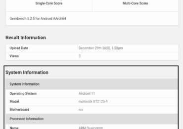 Motorola Nio spotted on Geekbench With 8GB RAM and Snapdragon 865