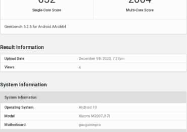 Xiaomi Mi 10i 5G appears on Geekbench With 8GB RAM and SD 750G