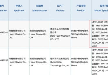 Honor NEW-AN90 with 66W fast-charging Spotted at 3C Certification website