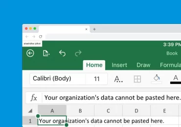 Fix Your Organization’s Data Cannot Be Pasted Here