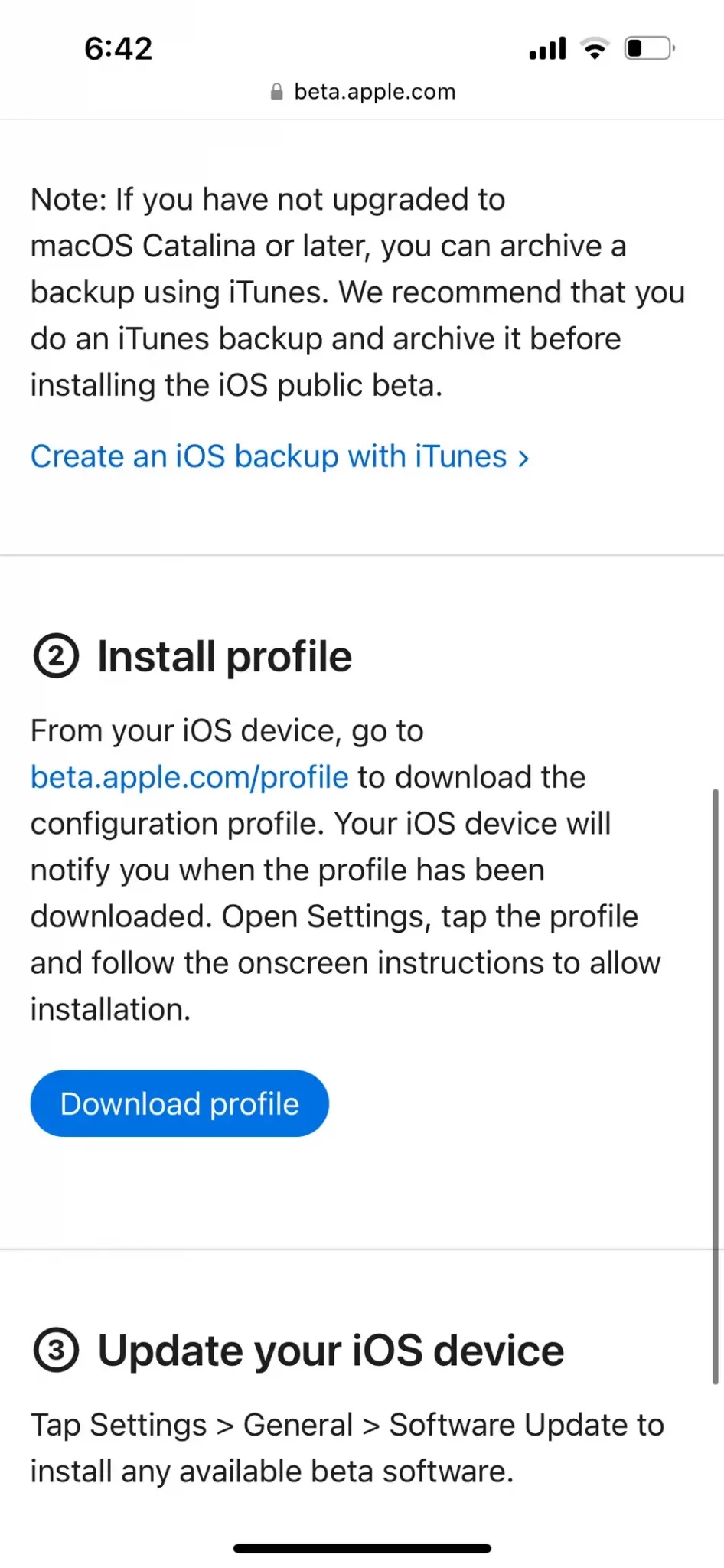 Install iOS 16 Public Beta Profile