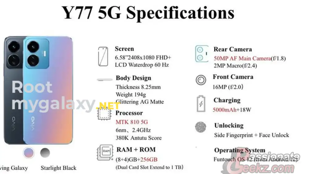 Vivo Y77 5G Specifications