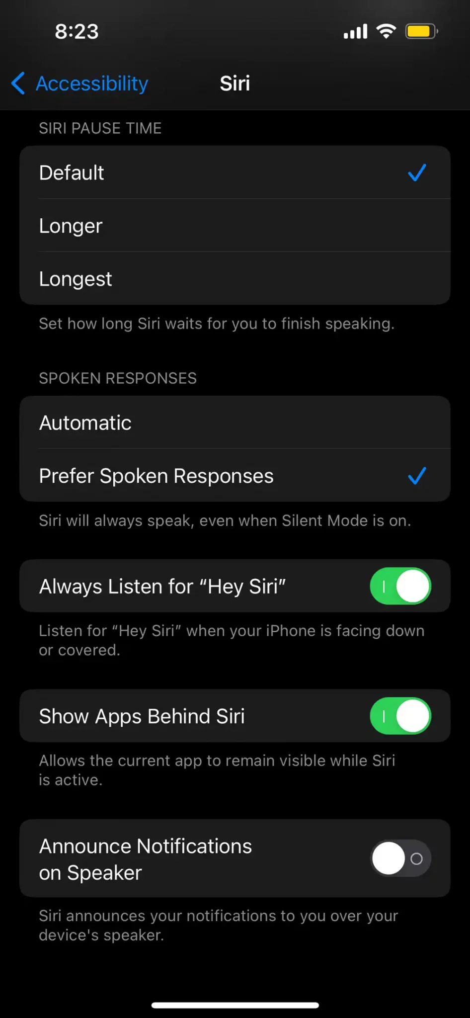 Turn off Hey Siri Function iOS 16