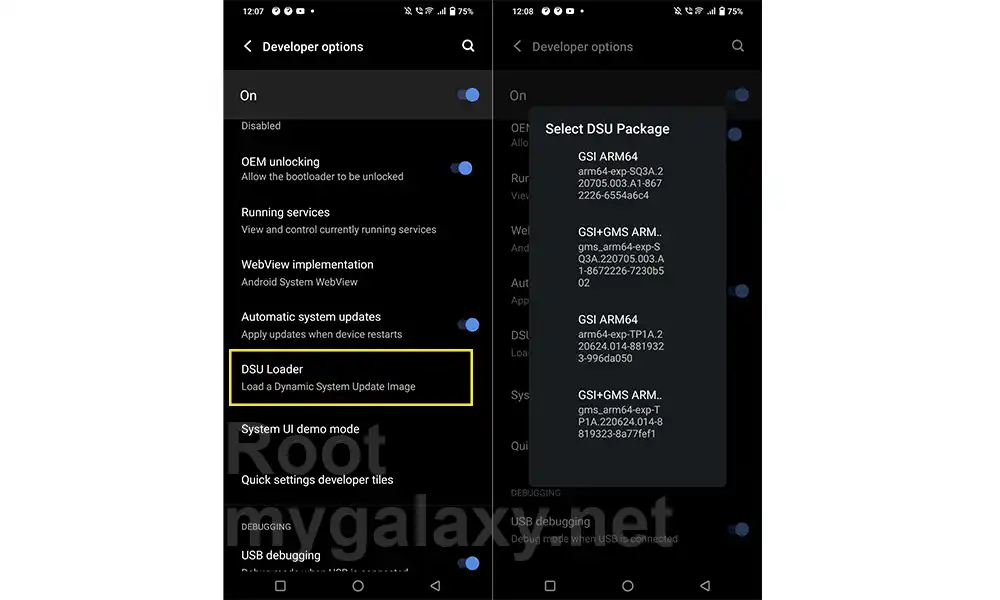 install GSI on Android via DSU loader without using Fastboot Commands